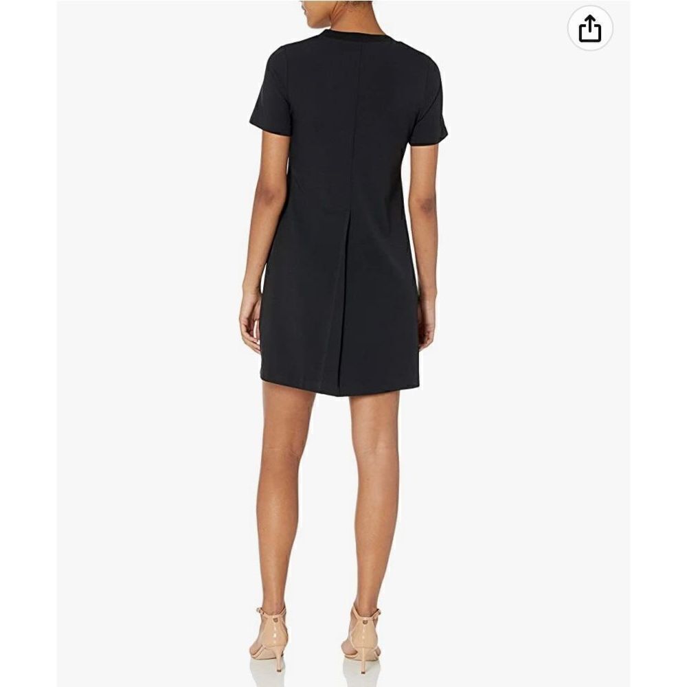 LARK & RO Black Crewneck Short Sleeve Dress Size 6 NWT - Picture 2 of 7